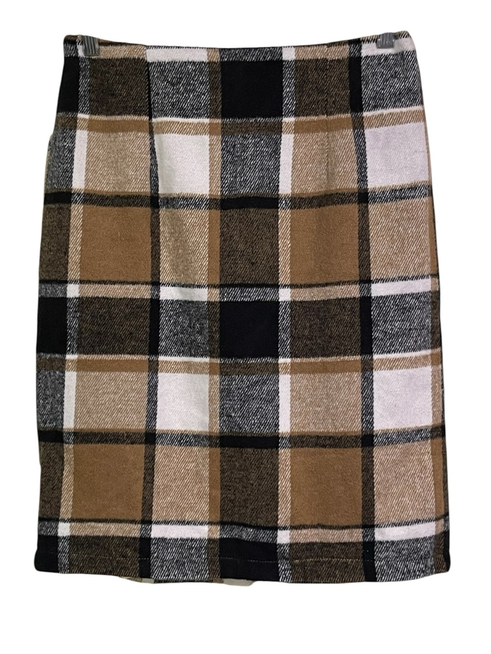 Plaid Wool Blend Mini Skirt Camel Black Preppy Dark Academia Fall Winter S - Picture 2 of 7